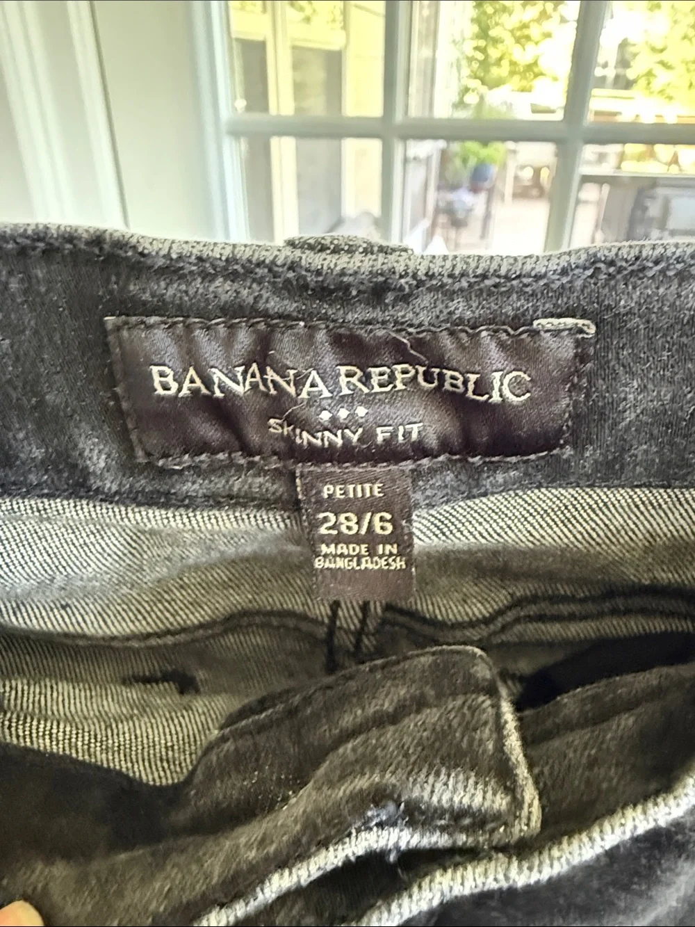 Banana Republic Men’s Washed Black Skinny Jeans